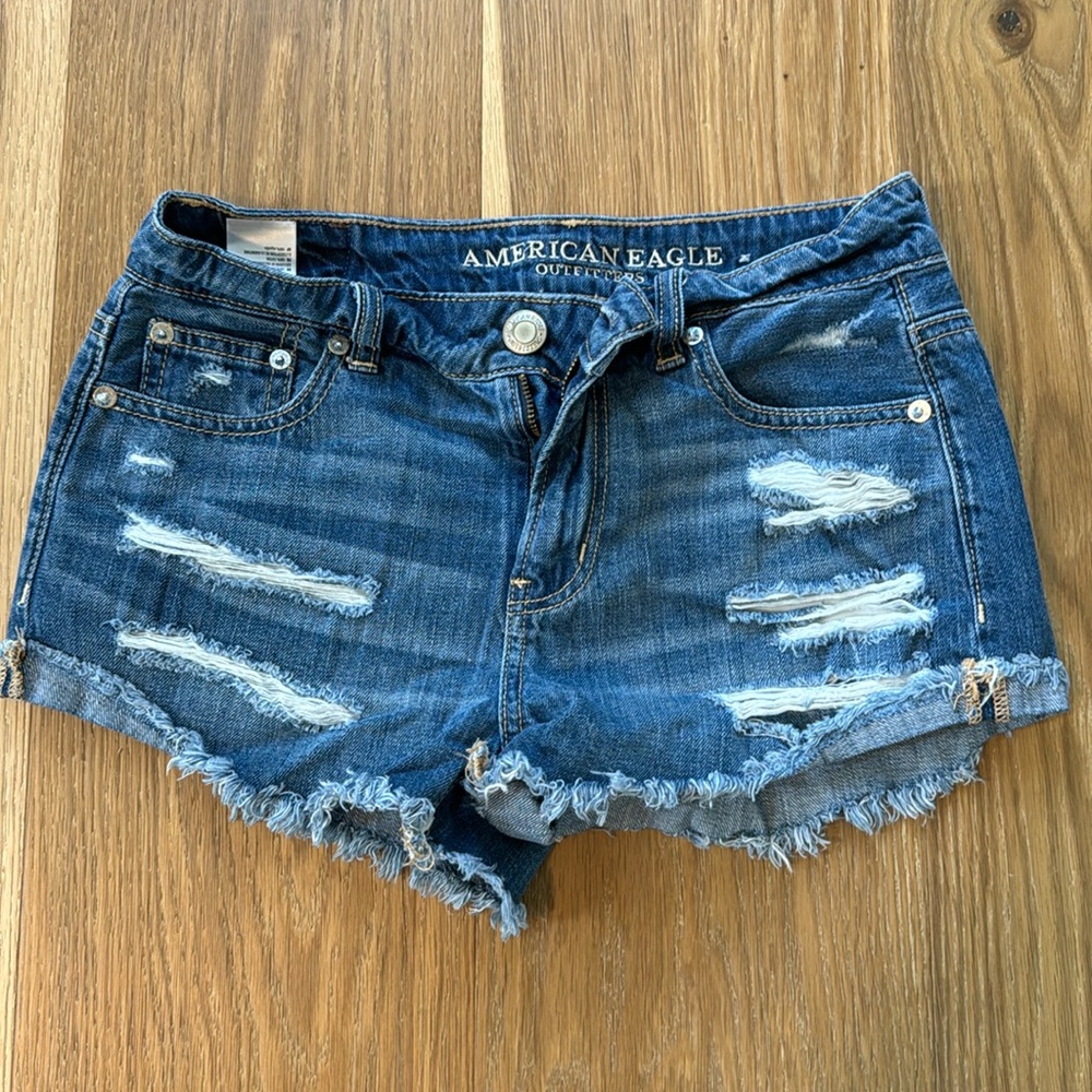 American Eagle denim cut off shorts